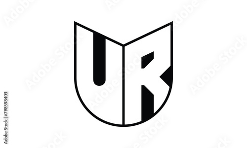 UR initial letter bat icon gaming logo design vector template. batman logo, sports logo, monogram, polygon, war game, symbol, playing logo, abstract, fighting, typography, icon, minimal, wings, battle