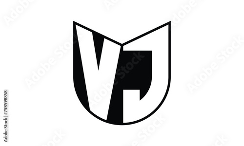 VJ initial letter bat icon gaming logo design vector template. batman logo, sports logo, monogram, polygon, war game, symbol, playing logo, abstract, fighting, typography, icon, minimal, wings, battle