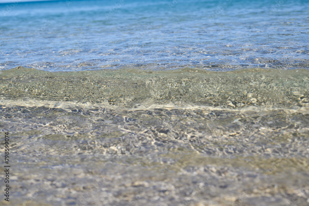 Blue and clear Mediterranean sea water.