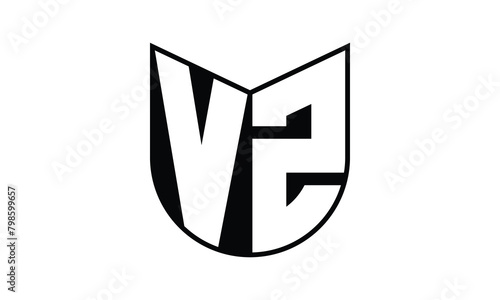 VZ initial letter bat icon gaming logo design vector template. batman logo, sports logo, monogram, polygon, war game, symbol, playing logo, abstract, fighting, typography, icon, minimal, wings, battle