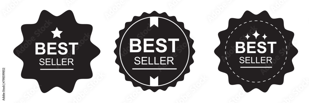 Best Seller Badge Logo Design Template For Business Product Vector Illustration, eps10