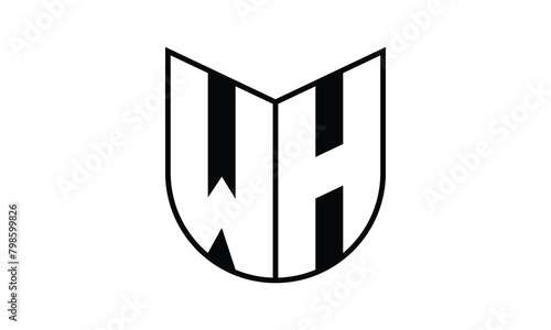 WH initial letter bat icon gaming logo design vector template. batman logo, sports logo, monogram, polygon, war game, symbol, playing logo, abstract, fighting, typography, icon, minimal, wings, battle