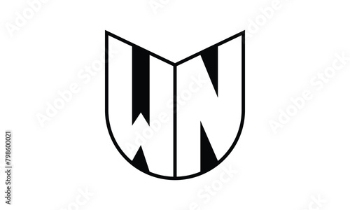 WN initial letter bat icon gaming logo design vector template. batman logo, sports logo, monogram, polygon, war game, symbol, playing logo, abstract, fighting, typography, icon, minimal, wings, battle