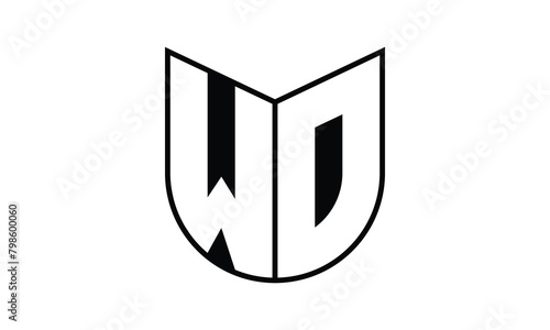 WO initial letter bat icon gaming logo design vector template. batman logo, sports logo, monogram, polygon, war game, symbol, playing logo, abstract, fighting, typography, icon, minimal, wings, battle