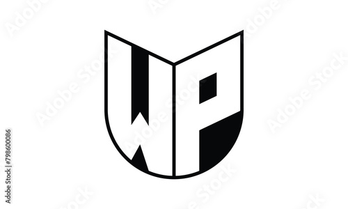 WP initial letter bat icon gaming logo design vector template. batman logo, sports logo, monogram, polygon, war game, symbol, playing logo, abstract, fighting, typography, icon, minimal, wings, battle