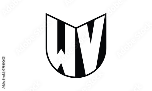 WV initial letter bat icon gaming logo design vector template. batman logo, sports logo, monogram, polygon, war game, symbol, playing logo, abstract, fighting, typography, icon, minimal, wings, battle