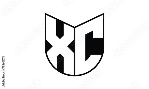 XC initial letter bat icon gaming logo design vector template. batman logo, sports logo, monogram, polygon, war game, symbol, playing logo, abstract, fighting, typography, icon, minimal, wings, battle