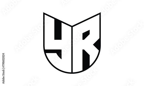 YR initial letter bat icon gaming logo design vector template. batman logo, sports logo, monogram, polygon, war game, symbol, playing logo, abstract, fighting, typography, icon, minimal, wings, battle