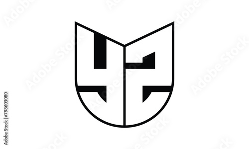 YZ initial letter bat icon gaming logo design vector template. batman logo, sports logo, monogram, polygon, war game, symbol, playing logo, abstract, fighting, typography, icon, minimal, wings, battle