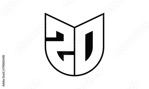 ZO initial letter bat icon gaming logo design vector template. batman logo, sports logo, monogram, polygon, war game, symbol, playing logo, abstract, fighting, typography, icon, minimal, wings, battle
