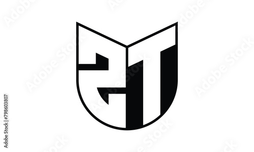 ZT initial letter bat icon gaming logo design vector template. batman logo, sports logo, monogram, polygon, war game, symbol, playing logo, abstract, fighting, typography, icon, minimal, wings, battle
