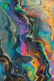 Close-up of a colorful fluid art pattern showcasing the intricate mix of colors and shapes found in abstract fluid painting