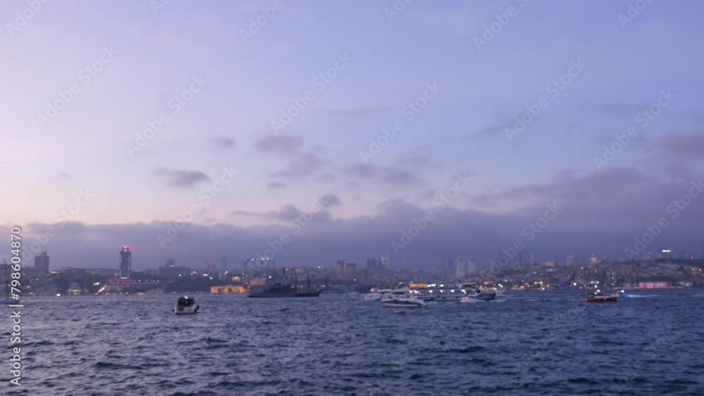 view of Bosporus in Istanbul at evening view of Bosporus in Istanbul at evening