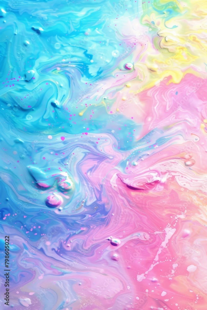A colorful blend of swirling paint in a fluid motion creating a vivid abstract background