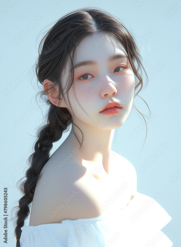 Portrait fashion shot Woman Beautiful dark hair Portrait fashion shot Woman Beautiful dark hair