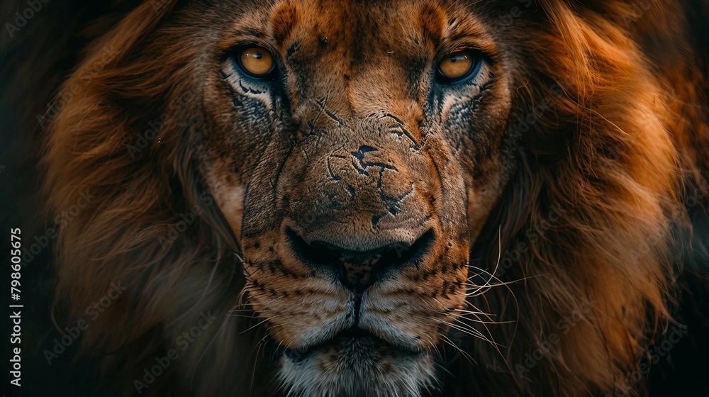 Naklejka premium Close up of lion