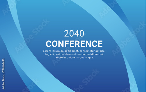 Modern business conference banner background design template.