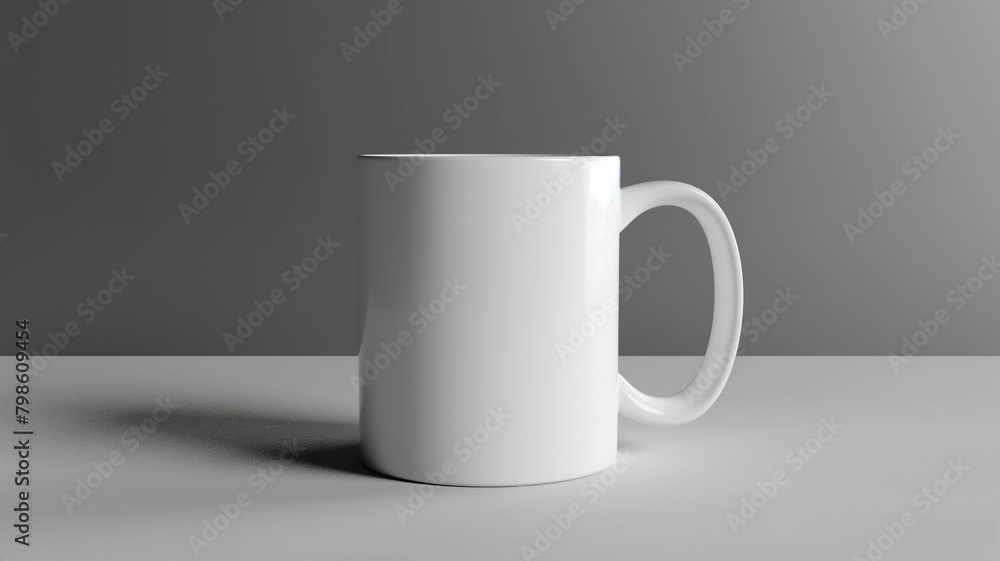 Fototapeta premium white mug mockup, 3d render,