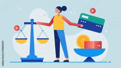 A person carefully considers their options and budget before deciding to apply for a new credit card understanding the potential impact on their