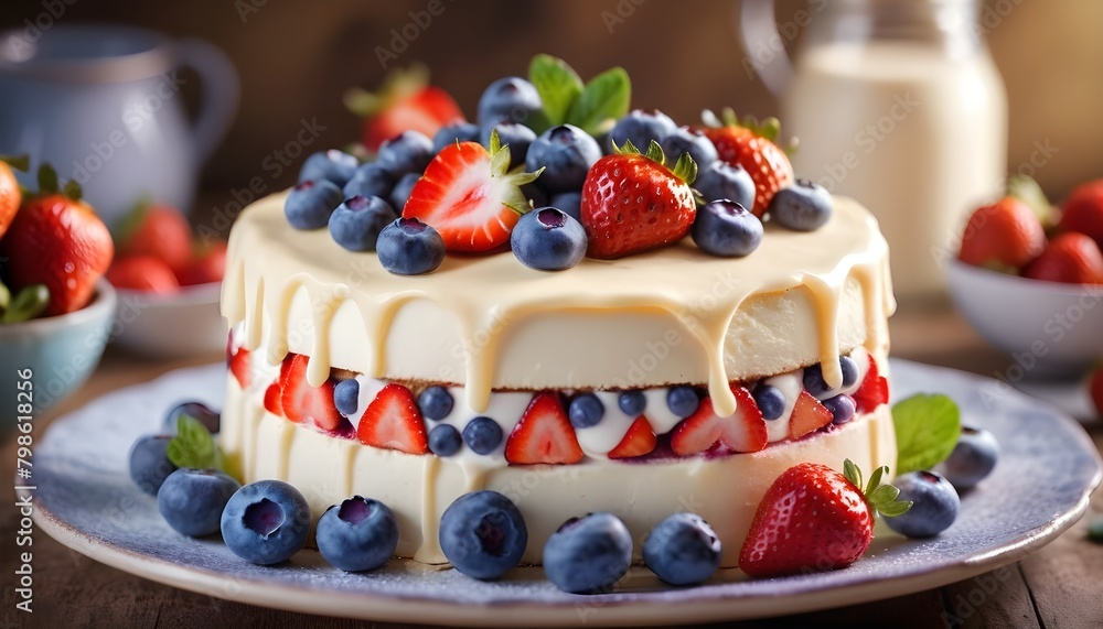 cake with berries cake with berries