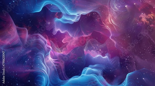 Vibrant holographic waves flowing in a cosmic dance