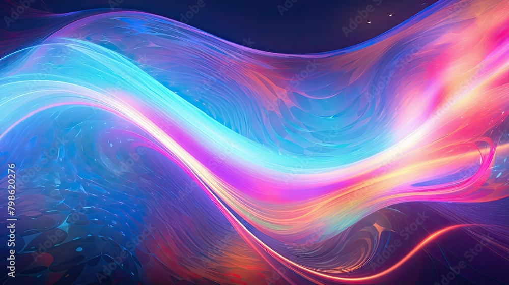 Vibrant holographic waves flowing in a cosmic dance Vibrant holographic waves flowing in a cosmic dance