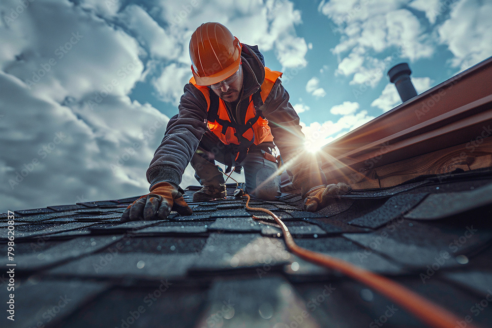 © CozyDigital - Roofer inspecting the roof