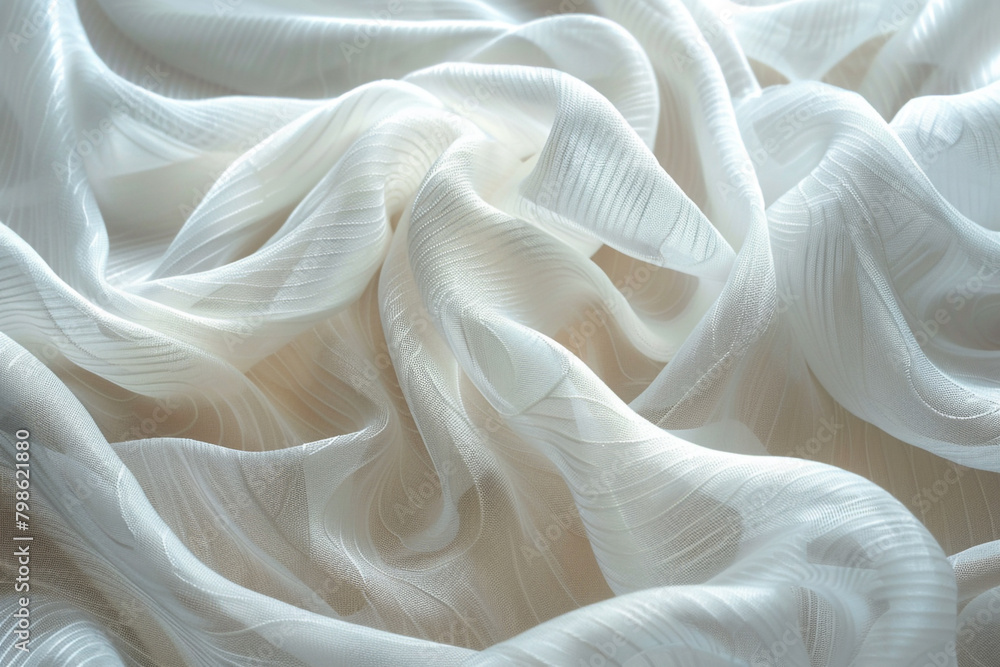 Closeup of white cotton cloth Closeup of white cotton cloth