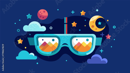 A set of special glasses that use light therapy to induce dream states and come with a selection of dream themes to choose from..