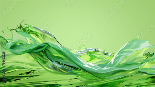 Green Spring Fluid Motion Background