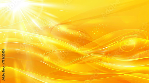 High-Quality Sunshine Yellow Minimal Wave Vector Background.