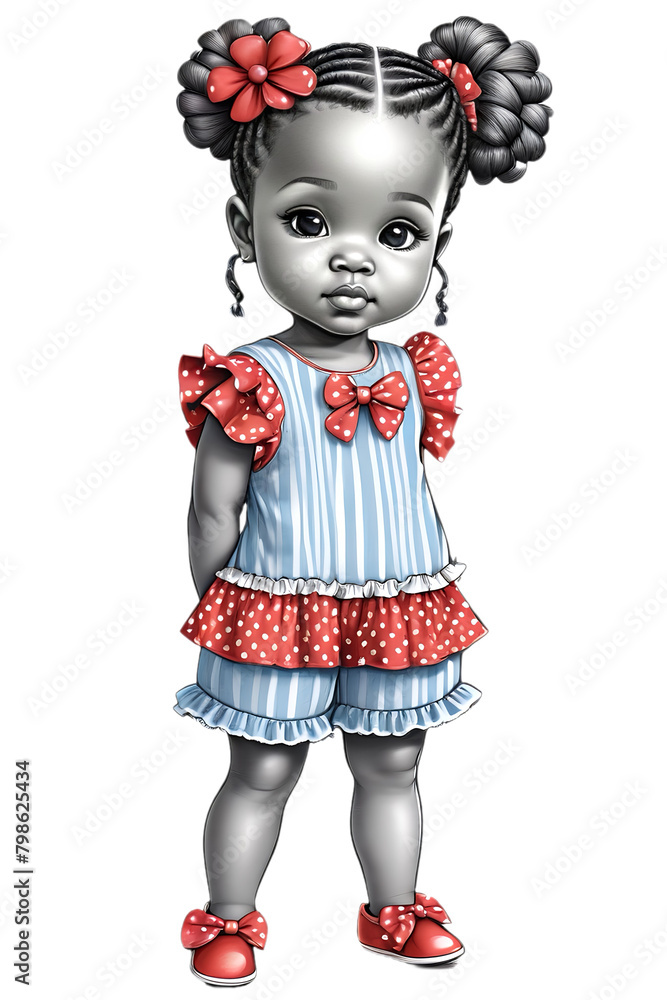 Girl in a red blue Outfit Girl in a red blue Outfit