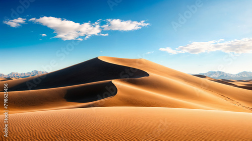 Golden Sands and Serene Skies  The Majestic Calm of the Desert