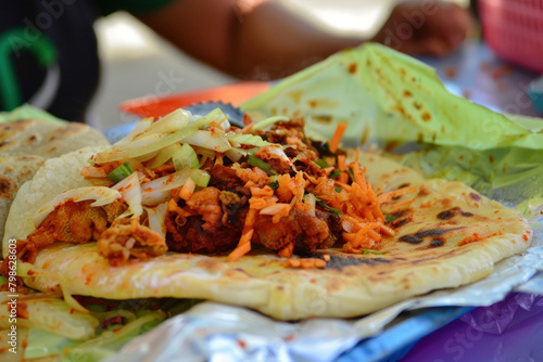 Delicious Pupusa with Curtido, Culinary World Tour, Food and Street Food photo