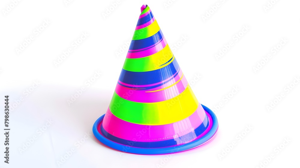 Glowing Neon Party Hat with Fluorescent Hues,a Modern Twist on Festive Attire Glowing Neon Party Hat with Fluorescent Hues,a Modern Twist on Festive Attire