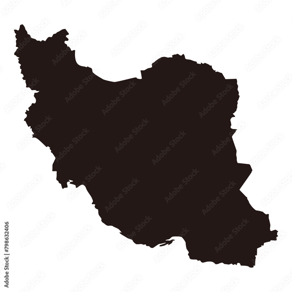 イランのシルエット、アイコン イランのシルエット、アイコン