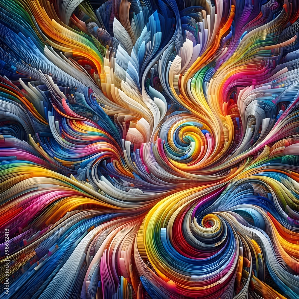 Vibrant Abstract Rainbow Ribbon Colorful Artistry & Modern Décor Vibrant Abstract Rainbow Ribbon Colorful Artistry & Modern Décor