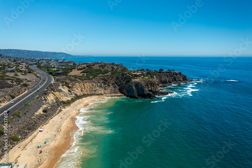 Aerial Photo of the Point of Newport Beach's Cliff-Side Point by Crystal Cove