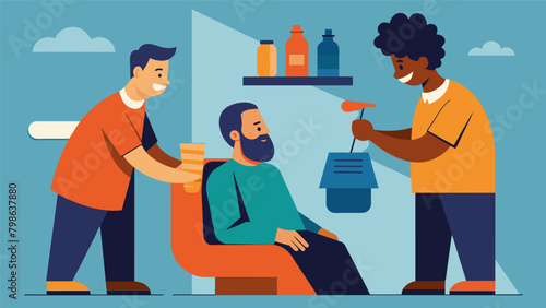 The shops barber offering free hairs to homeless individuals providing them with a fresh start and a sense of belonging..