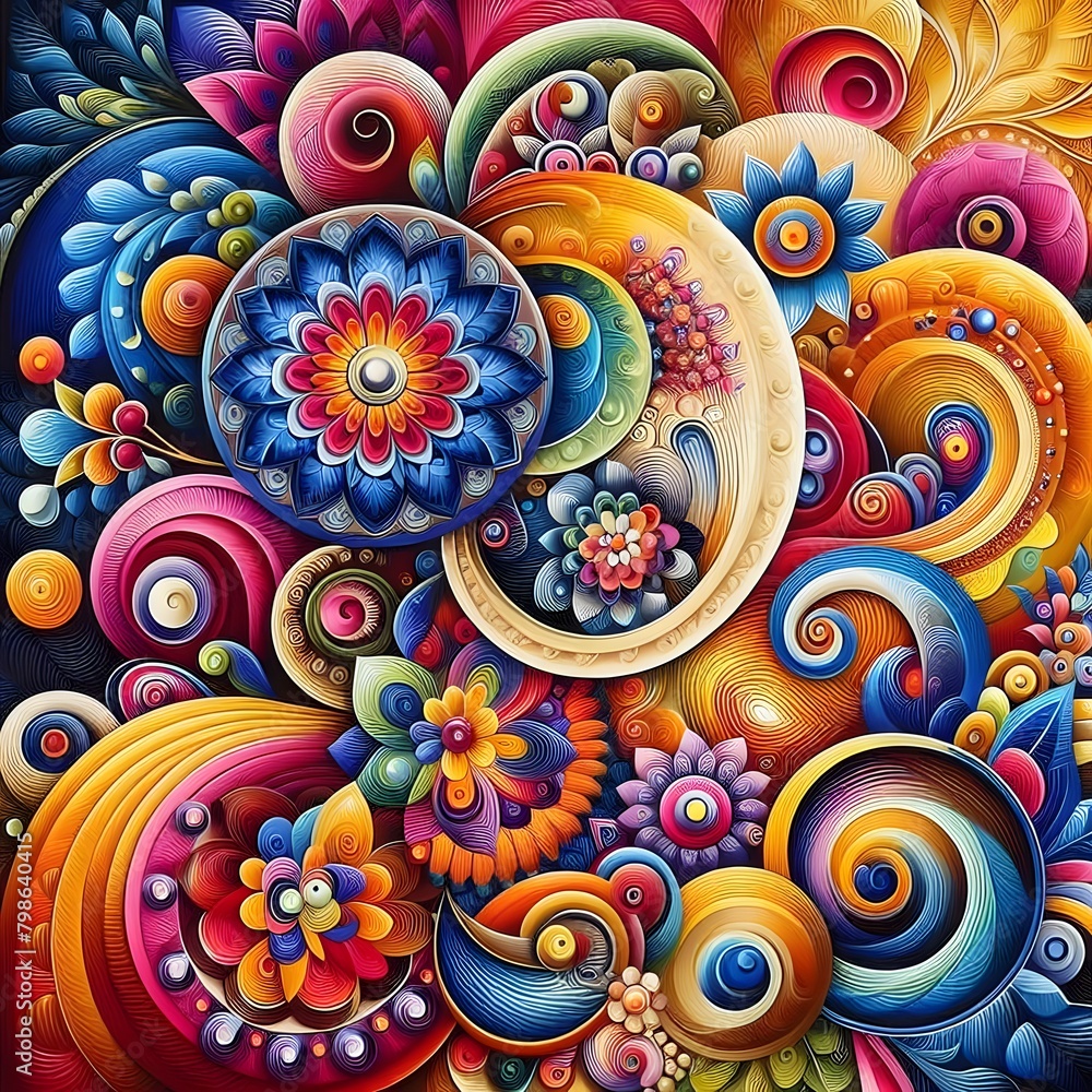 Vibrant Abstract Objects Rangoli Captivating Colorful Creations Vibrant Abstract Objects Rangoli Captivating Colorful Creations