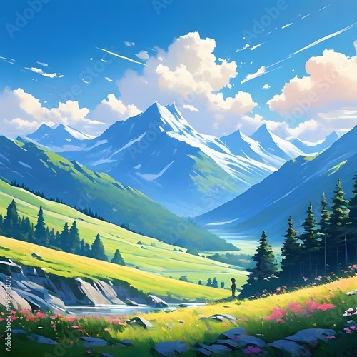 Serene mountains with beautiful snowy peaks. Nature background images. Serene mountains images.