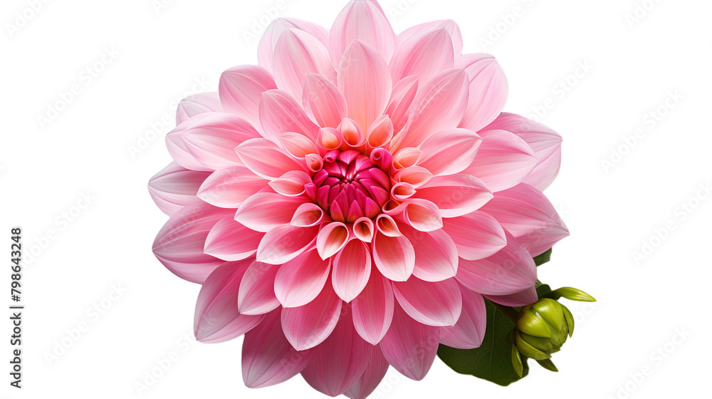 Dahlia a Flower of Beauty and Elegance on Transparent Background