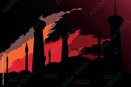 Conflict on East. wars, immigration issues, racial, protest.	
