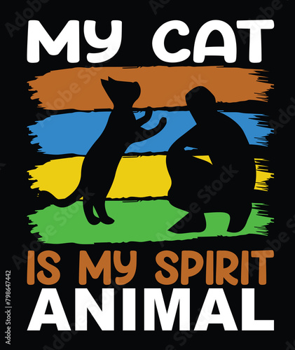 My Love Cat T-shirt Design