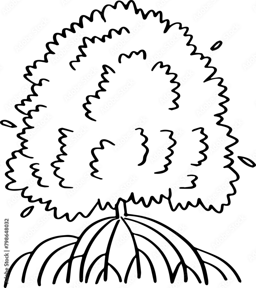 cute cartoon mangrove illustration. cute cartoon mangrove illustration.