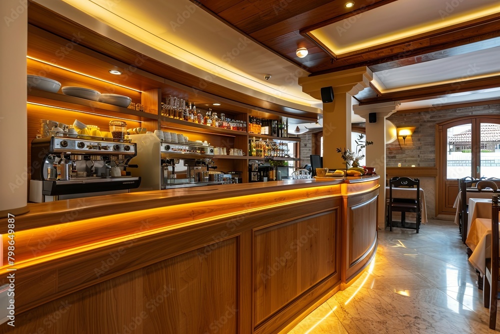 Wooden Bar Ambient Lighting | Home Kitchen Restaurant Cafe