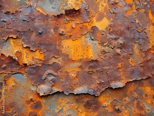 Rusty metal surface exhibiting corrosion texture
