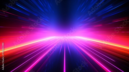 Pink, Purple and Blue Fluorescent Motion Blur Lights Backdrop