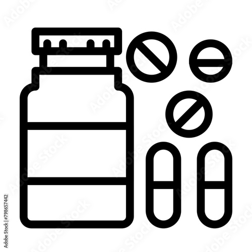 pain reliever medication line style