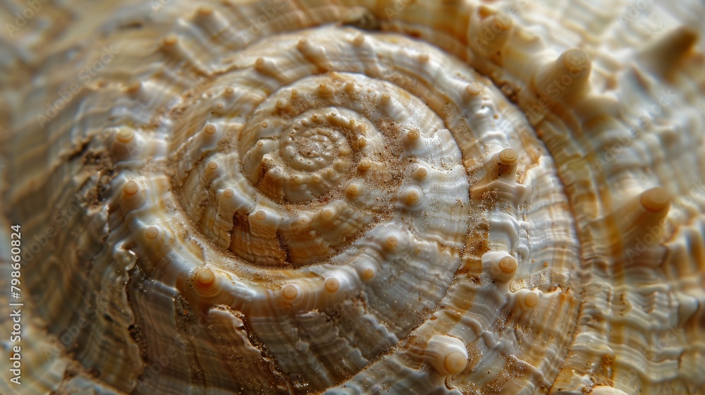 A detailed image of an inner spiral pattern in a shell A detailed image of an inner spiral pattern in a shell